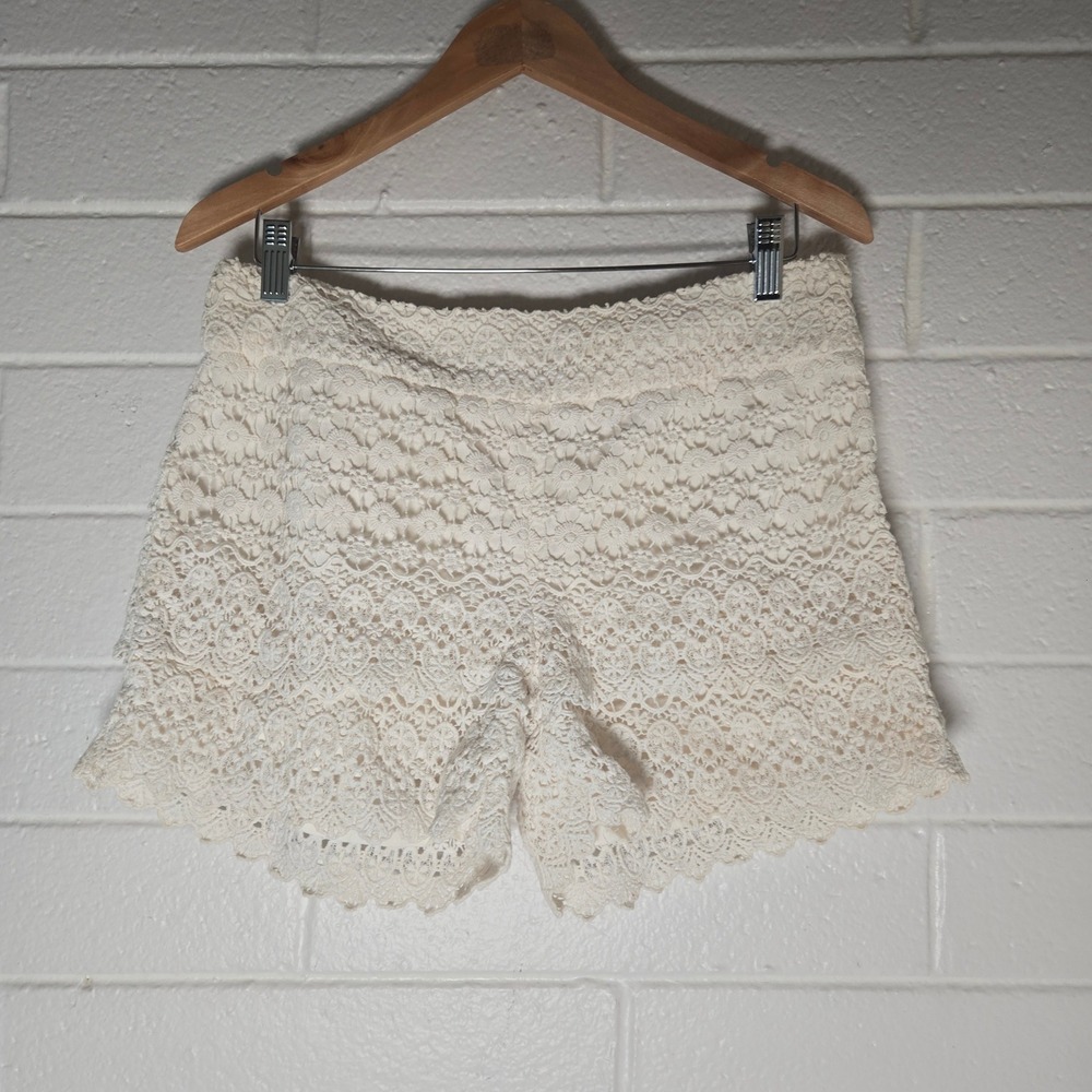 LOFT Riviera Shorts Cotton Lace Crochet Floral 8 Boho Cottagecore Festival Angel